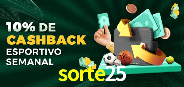 10% de bônus de cashback na sorte25